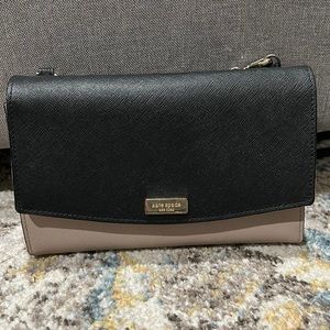 Kate Spade Crossbody Wallet, black and pink